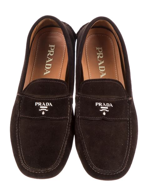 prada lofaers|Prada suede loafer.